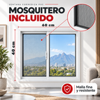 Información comercial de ventana corrediza de PVC de 60 x 40 cm