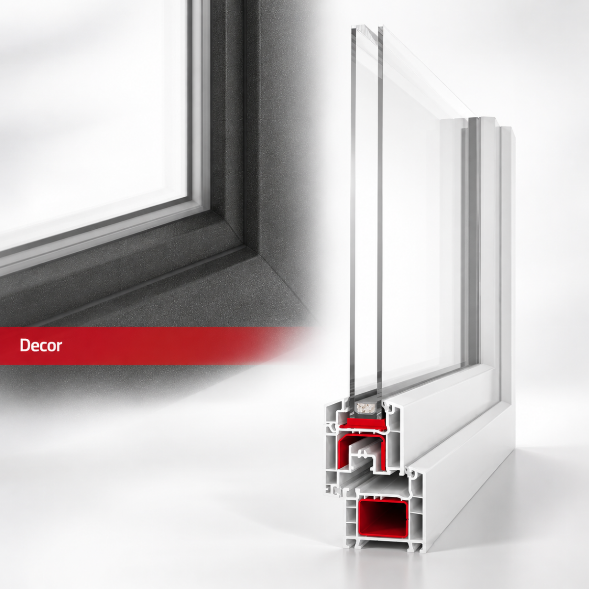 Ventana de PVC blanca con mosquitero