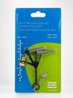 Contenido del kit de válvulas para inflar